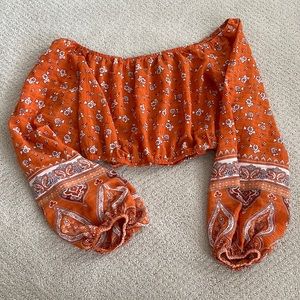 Forever 21 Long Sleeve Crop Top